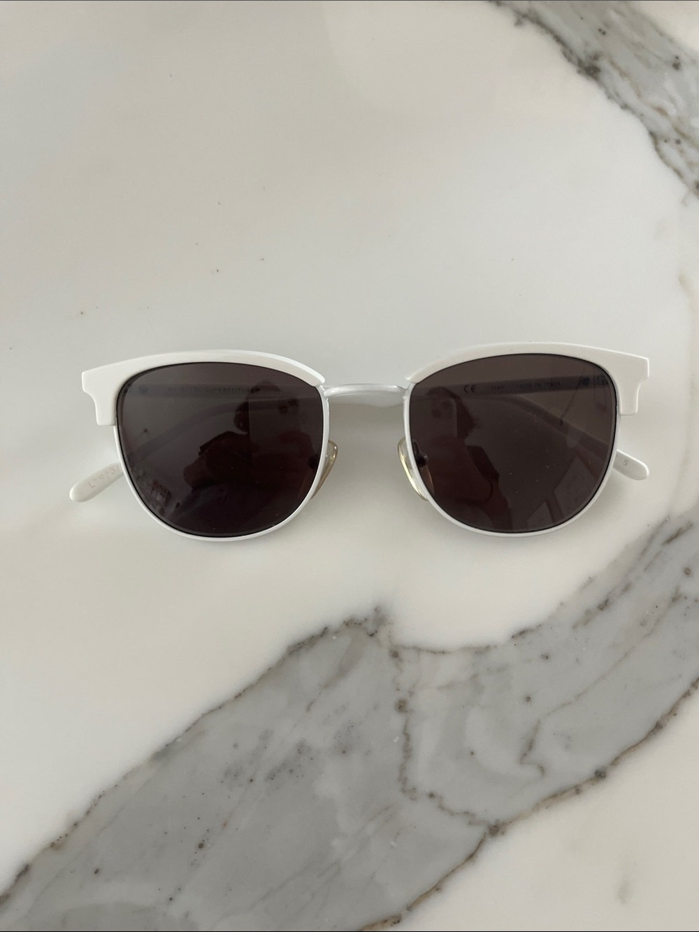 RetroSuperFuture White Frame Sunglasses